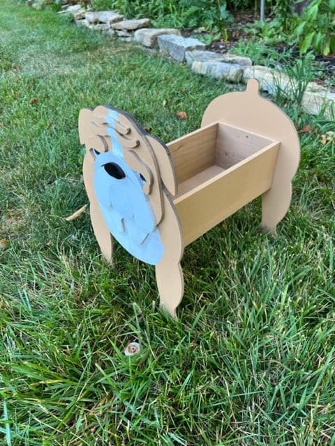 Bulldog Planter Box decor