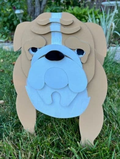Bulldog Planter Box decor