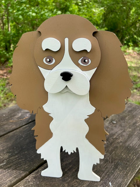 Cavalier King Charles Planter Box decor - new style