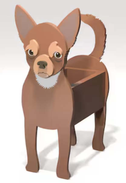 Chihuahua Dog Planter Box decor