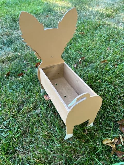 Chihuahua - Long Haired Dog Planter Box decor