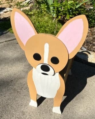 Chihuahua Dog Planter Box decor
