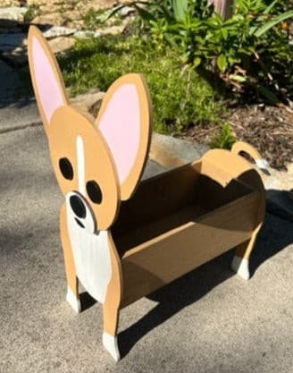 Chihuahua Dog Planter Box decor