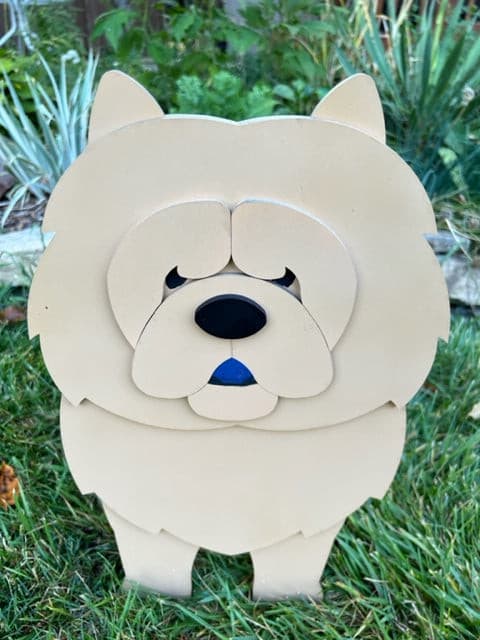 Chow Chow Dog Planter Box decor