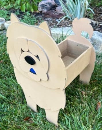 Chow Chow Dog Planter Box decor