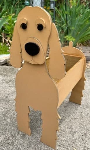 Cocker Spaniel Dog Planter Box decor