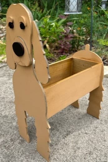 Cocker Spaniel Dog Planter Box decor