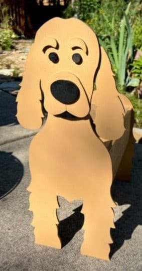 Cocker Spaniel Dog Planter Box decor