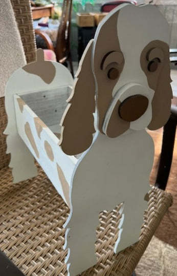 Cocker Spaniel Dog Planter Box decor