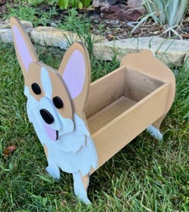 Corgi Planter Box decor