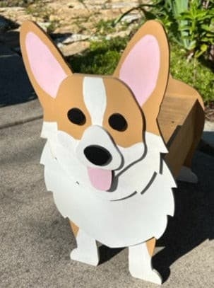 Corgi Planter Box decor