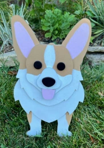 Corgi Planter Box decor