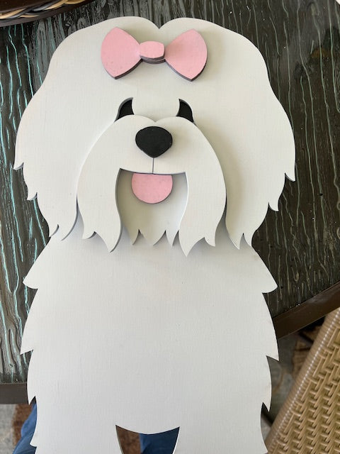 Coton de Tulear Dog Planter Box decor