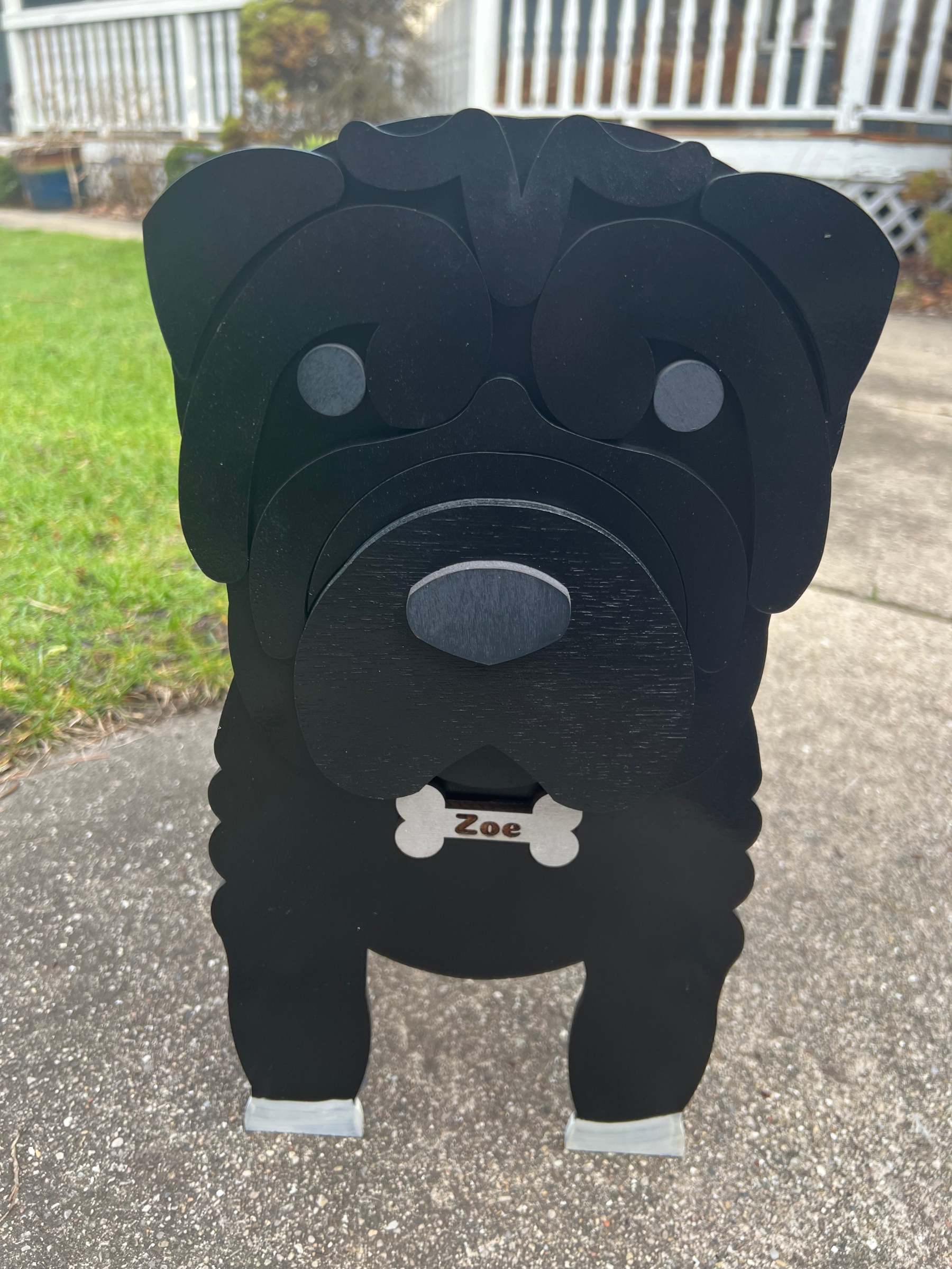 Shar Pei Planter Box decor