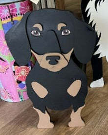 Dachshund Planter Box decor - new style