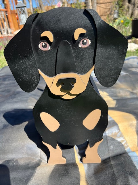 Dachshund Planter Box decor - new style