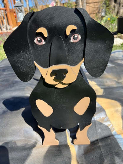 Dachshund Planter Box decor - new style