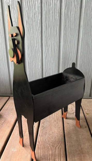 Doberman Dog Planter Box decor