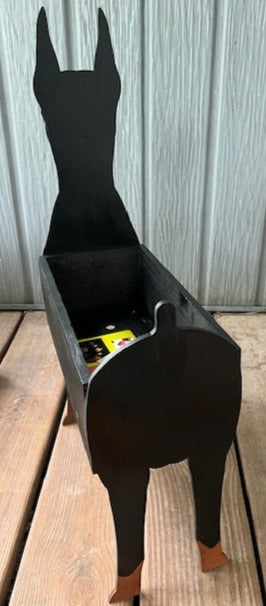 Doberman Dog Planter Box decor