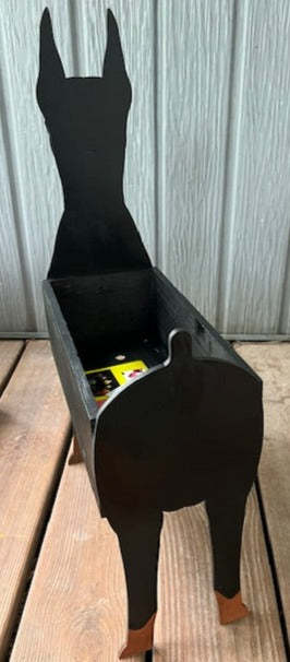 Doberman Dog Planter Box decor