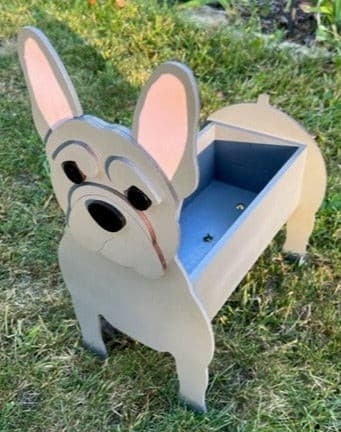 French Bulldog 'Frenchie' Dog Planter Box decor