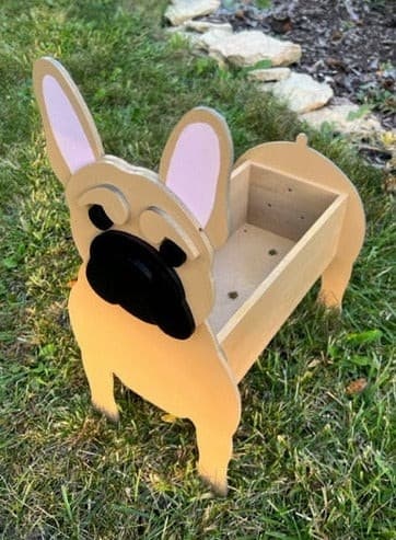 French Bulldog 'Frenchie' Dog Planter Box decor
