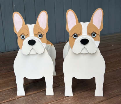 French Bulldog 'Frenchie' Dog Planter Box decor