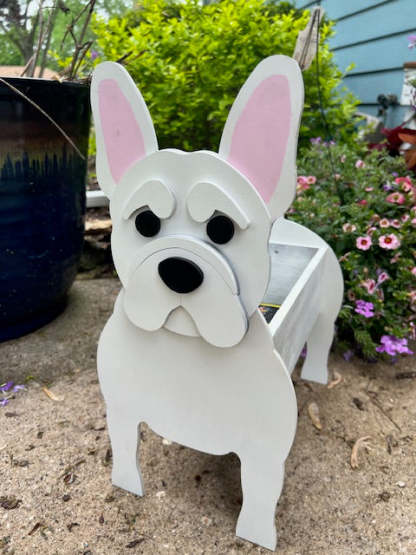 French Bulldog 'Frenchie' Dog Planter Box decor