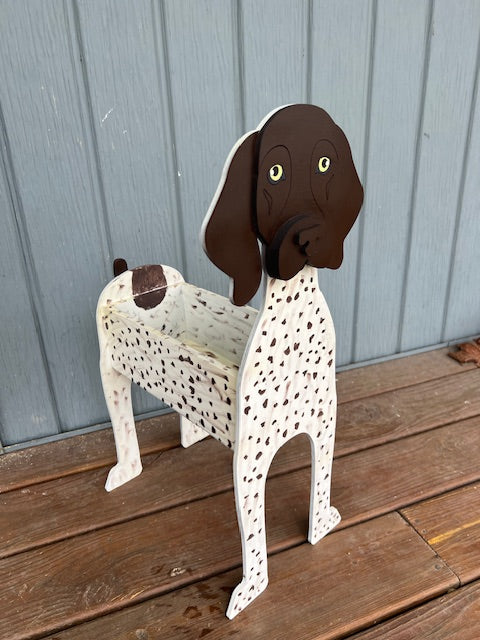 German Shorthaired Pointer Planter Box decor - new style