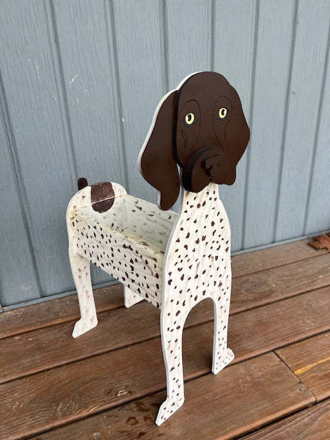 German Shorthaired Pointer Planter Box decor - new style