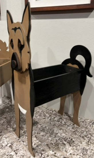German Shepherd Dog Planter Box decor - new style