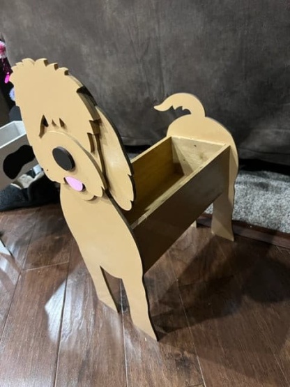 Goldendoodle Planter Box decor