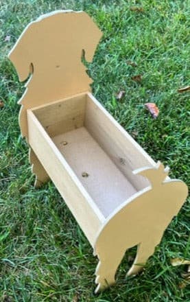 Golden Retriever Dog Planter Box decor