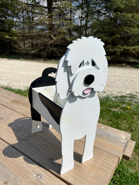 Goldendoodle Planter Box decor