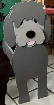 Goldendoodle Planter Box decor