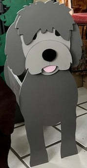 Goldendoodle Planter Box decor