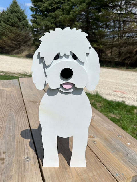 Goldendoodle Planter Box decor