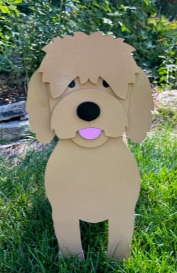 Goldendoodle Planter Box decor