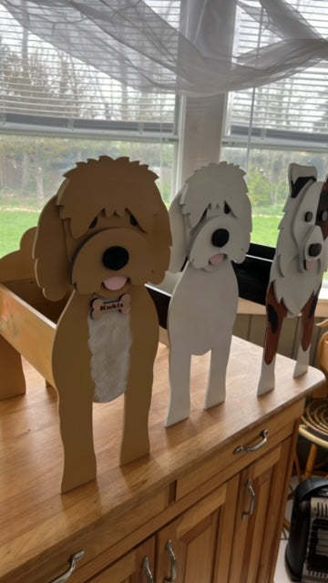 Goldendoodle Planter Box decor