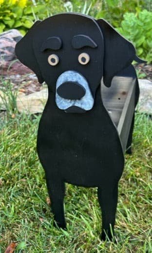 Labrador Dog Planter Box -Black, Chocolate or Yellow