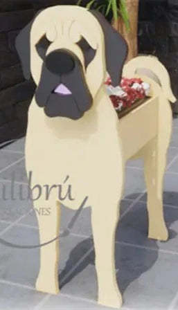 Mastiff Dog Planter Box decor