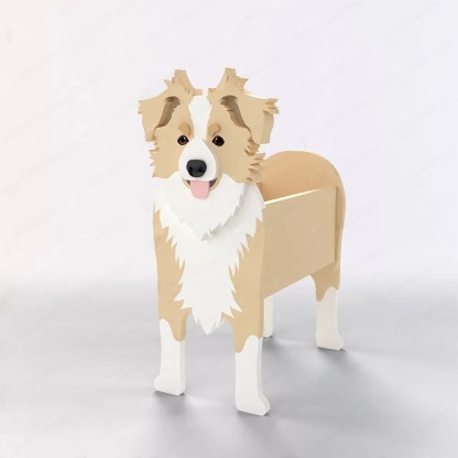 Border Collie Planter