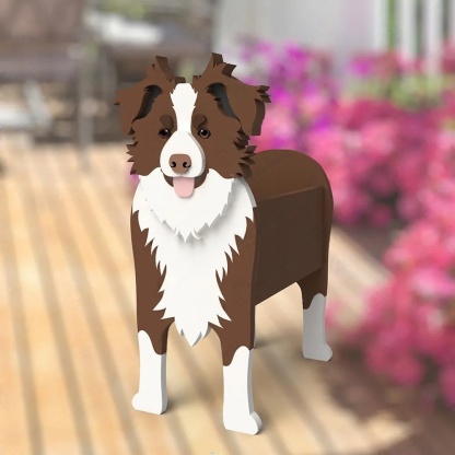 Border Collie Planter