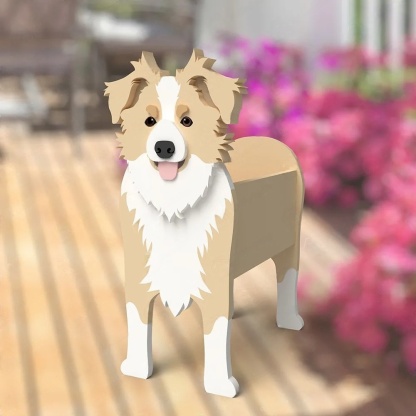 Border Collie Planter