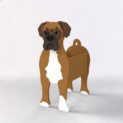 Boxer Dog Planter