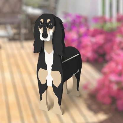 Saluki Dog Planter