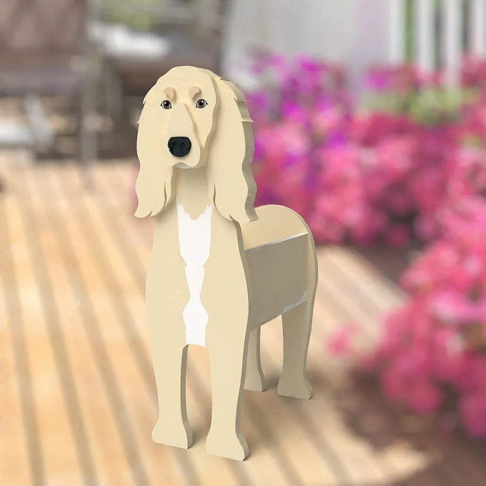 Saluki Dog Planter
