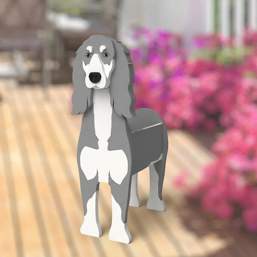 Saluki Dog Planter