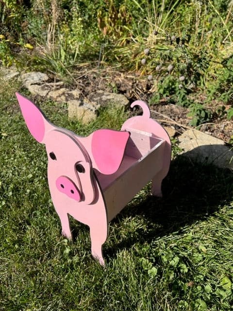 Pig Planter Box decor