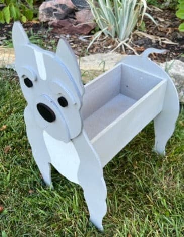 Pit Bull Dog Planter Box decor